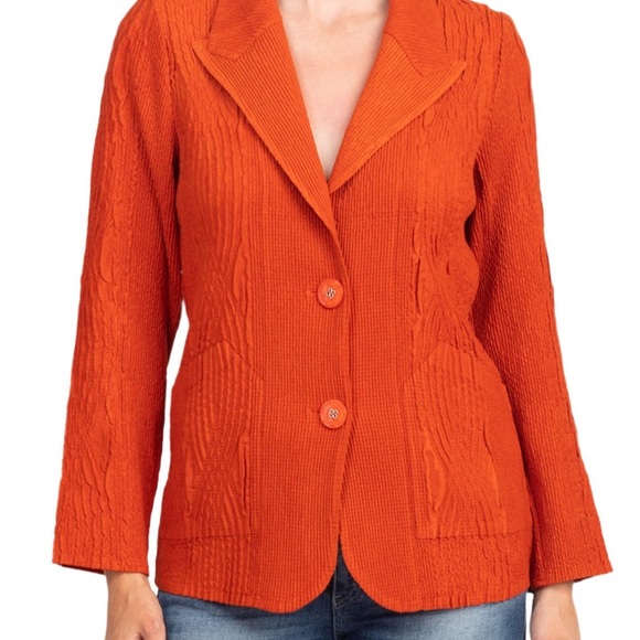 Flair Jackets & Blazers - Women's Vibrant Orange Blazer NWT